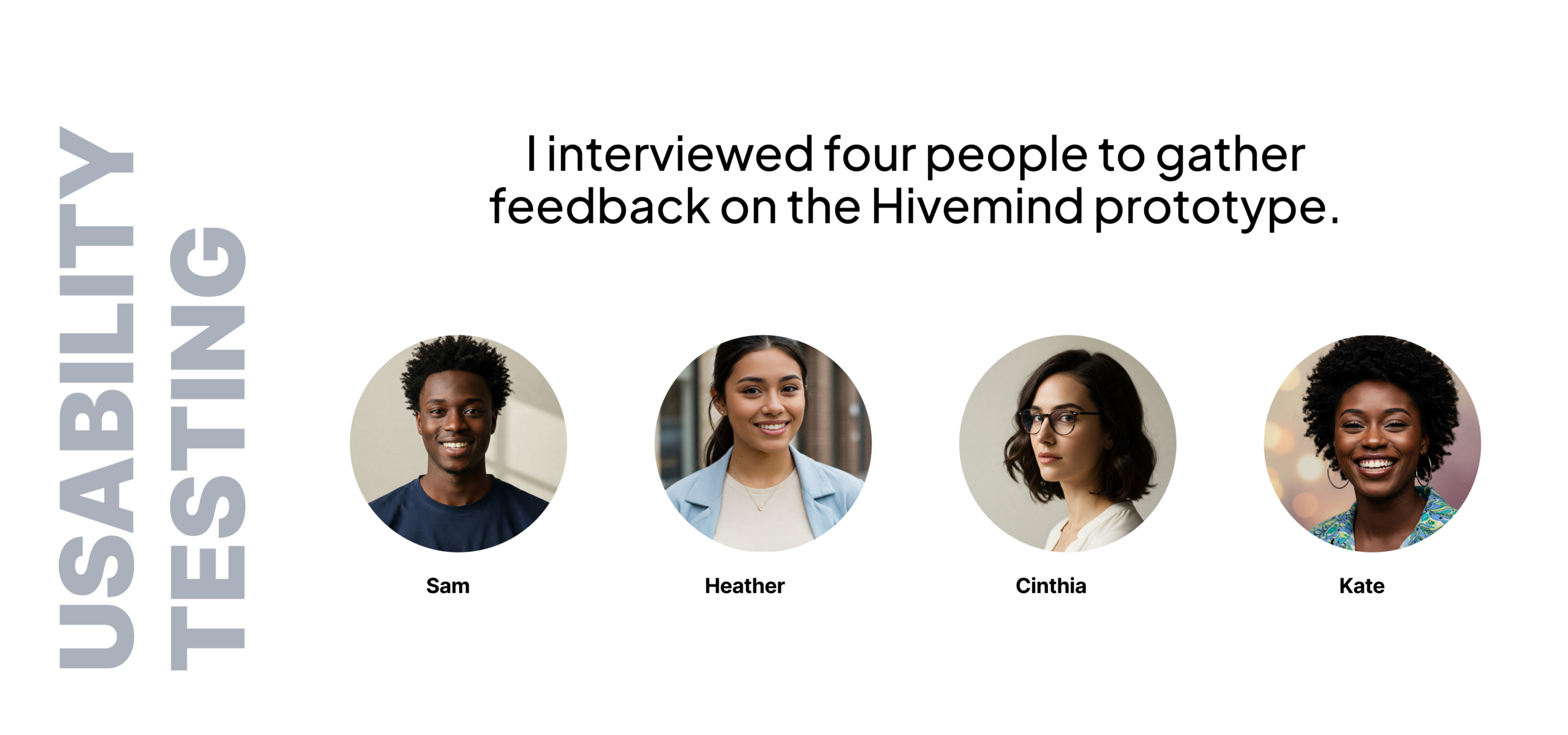 Mobile app style guide and UI component library for Hivemind UX design case study, detailing color palette, typography, and button states.